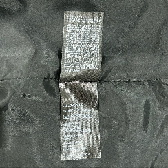 ALL SAINTS 100% Leather skirt with zipper in Women's Size 6 - Picture 6 of 8